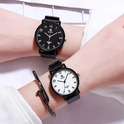 Minimalist kuvars saati, gençler için, K-tarzı