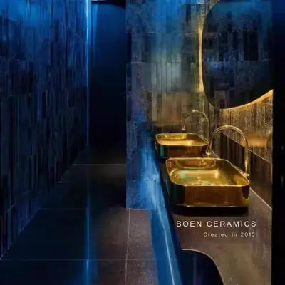 Electroplated Silver Metal Glazed Wall Tiles for Bathroom and Restaurant