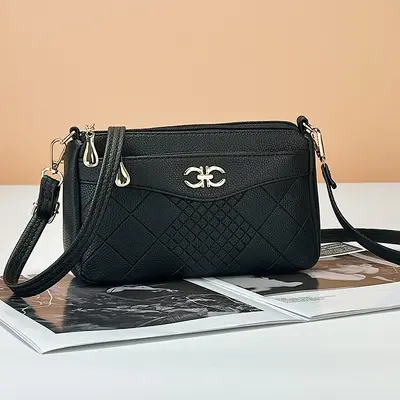 Mother's Bag 2024 New Fashion Small Handbag Women's Bag Simple and Versatile Middle-Aged Shoulder Bag Lightweight Crossbody Bag for Mother-in-Law - 10