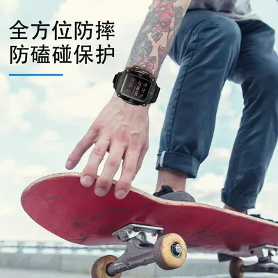 Metal Armor Sports Case for Apple Watch Ultra 10, with Silicone Strap