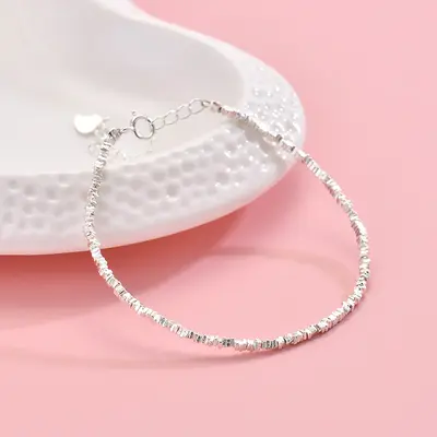 S925 Sterling Silver Fragment Bracelet Women Luxury
