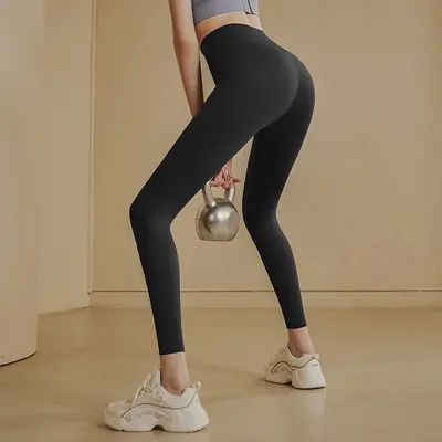 High-Waisted Butt-Lifting Women's Yoga Leggings Quick-Dry Stretch - 6