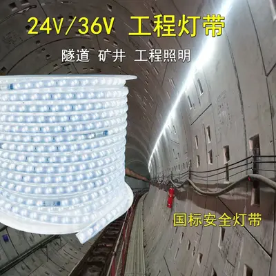 36V Niederspannungs-LED-Streifen für Baustellen, wasserdicht, für Außeneinsatz, Tunnel, Keller, Baustellen-Beleuchtung, Weiß-Licht, Leuchte
