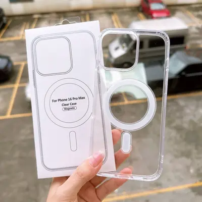 iPhone 18 için uygun Magsafe manyetik telefon kılıfı, şeffaf akrilik 17 Pro tam koruma sert kılıf 16 Pro Max - 5