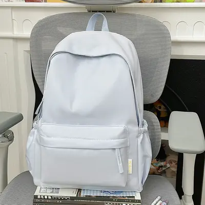 Korean Style Large Capacity Minimalist Backpack, Unisex - 8