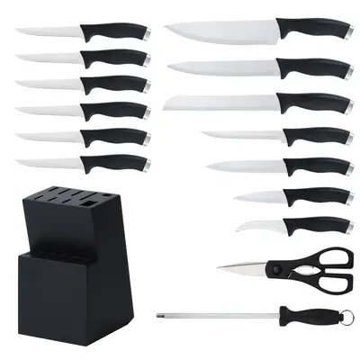 16-teiliges Küchenmesserset, massiver Holzblock, Gemüse und Obst - 6