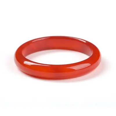 Jingde Jewelry Natural White Agate Bangle Round Bar Women's White Moonlight Chalcedony Bracelet Jewelry Gift Wholesale