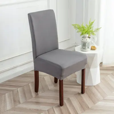 Milk silk elastic chair cover dust-proof and stain-resistant home chair protective cover manufacturer wholesale solid color chair cover - 13