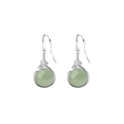 Classical jade earrings, Chinese style elegant design