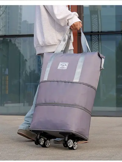 Grenzüberschreitende Reisetasche mit großem Fassungsvermögen, Nasswäsche-Trockenwäsche-Trennung, 360°-Rollen, Aufbewahrungstasche mit Erweiterung, Geschäftsreise- und Umstands-Reisegepäck - 4