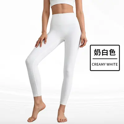 Леггинсы для йоги с эффектом подтягивания ягодиц Peach Butt, ощущение голой кожи, без неприятных швов, высокая посадка с контролем живота, облегающий крой, уличная спортивная одежда, базовые брюки - 12