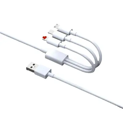 Bir ila üç veri kablosu hızlı şarj üçü bir arada Apple Android tip-C arayüzüne uygun cep telefonu hızlı şarj kablosu toptan satış