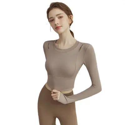 Women's Long-Sleeve Yoga and Pilates Fitness Clothing Set
