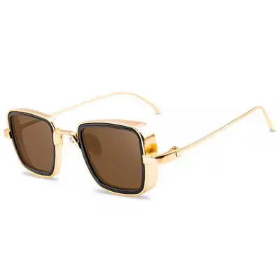 Retro-Herrensonnenbrille mit eckigem Metallrahmen, Modell 2026 - 7
