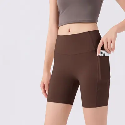 Yüksek bel yoga şortu, hızlı kuruyan - 9