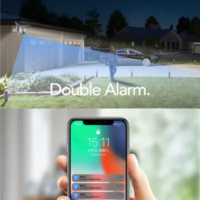 4MP Tuya smart wireless security camera, 4G/WiFi and solar powered - 3