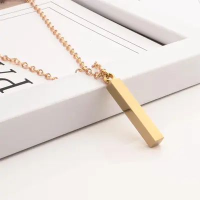 European and American love necklace stainless steel wish column couple pendant for men and women accessories necklace column Valentine's Day gift jewelry summer - 11