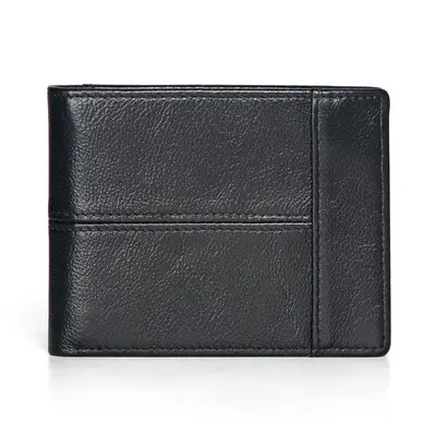 Retro Genuine Leather Men's Short Wallet, RFID Protection, Multi-Card Slots - 9