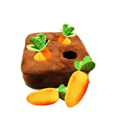 Carrot Plush Chew Toy for Pets, Pull-Out Design with Pillow Function - 7