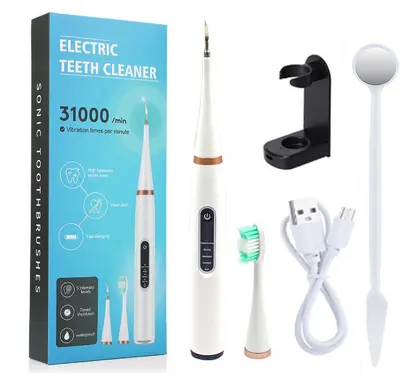 Ev tipi ultrasonik diş temizleme cihazı, 2'si 1 arada diş taşı ve plak giderici - 7