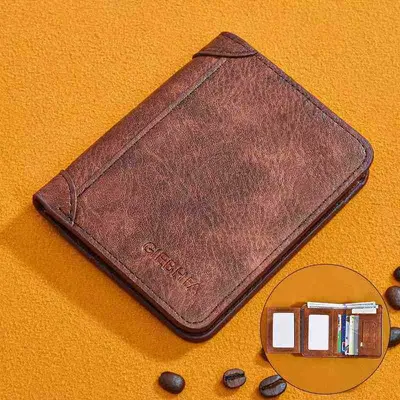Kurze Herrenbrieftasche mit Führerscheinfach, ultradünn - 8
