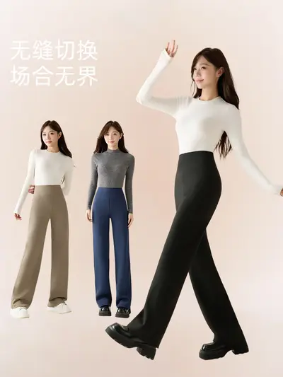 T126 Damen Yoga-Hose, gefüttert, hohe Taille, gerades Bein - 5