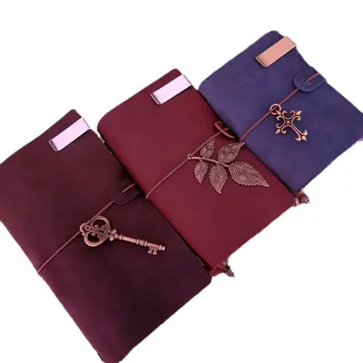 Genuine Leather Vintage Travel Notebook, Handmade Loose-Leaf, Engravable