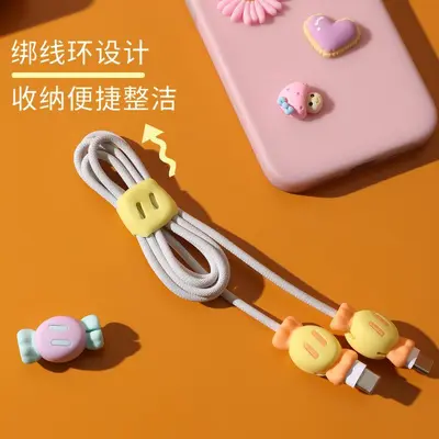 Candy phone cable protector sleeve, anti-break