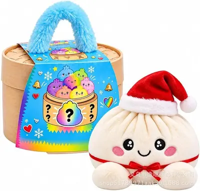 Extra großes Dumpling Weihnachts-Stressball-Plüsch mit Dampfgarer - 10
