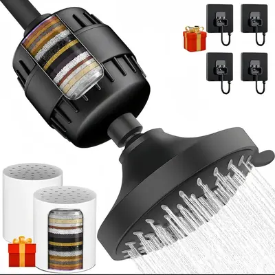 4-Inch Shower Head with 15-25 Stage Filter, Fully Electroplated - 10