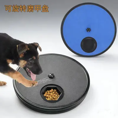 Rotatable Cat and Dog Scratch Board with Sandpaper, Slow Feeder Toy