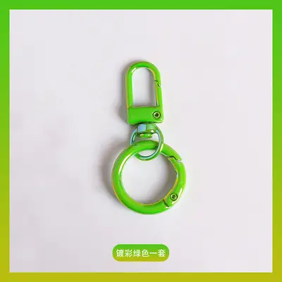 Electroplated Alloy Spring Buckle Keychain for DIY - 13