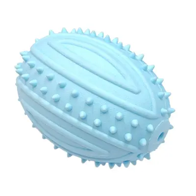 TPR Squeaky Rugby Ball Dog Chew Toy, Durable - 10