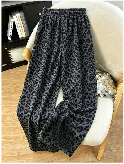 Leopard Print Short-Sleeve Two-Piece Homewear Set