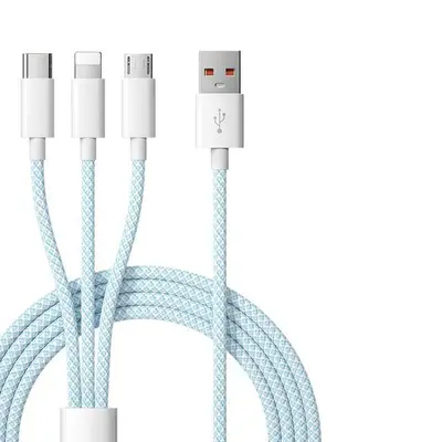 3-in-1 Datenkabel 66W, kompatibel mit Apple, Huawei, Xiaomi, OPPO