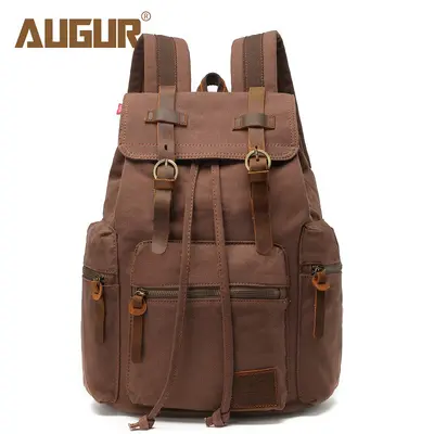 Amazon Best-Selling Vintage Double Shoulder Backpack Men's Laptop Travel Bag Trendy Fashion Unisex Backpack In Stock - 3