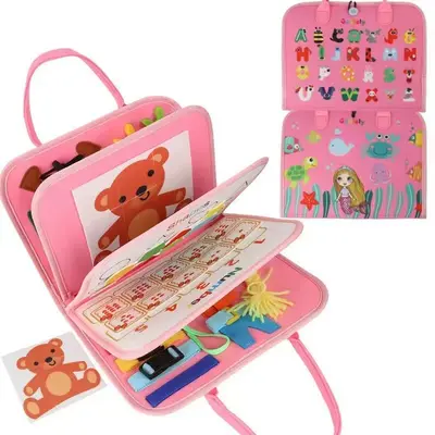 Montessori Felt Busy Board and Learning Book for Children - 5