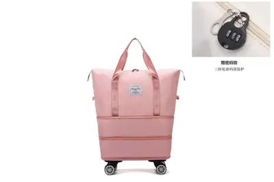 Extra large capacity travel bag, security lock universal wheeled maternity bag, short distance business trip airplane bag storage bag - 10