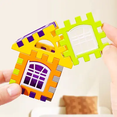 Children's Building Blocks, Large Pieces House Set for Kindergarten, Ages 6-12