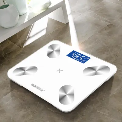 Bluetooth Akıllı Vücut Yağ Ölçer Tartı, Şarj Edilebilir, Sesli Uygulama - 11
