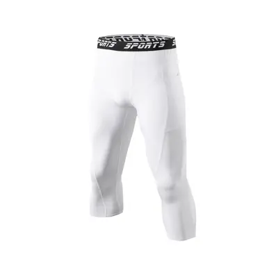 Men's 7/8 quick-dry compression sports pants for running and basketball - 7