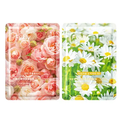 Fykly Rose Chamomile Flower Mask Improves Dullness Moisturizing Hydrating Mask Moisturizing Patch Mask Affordable