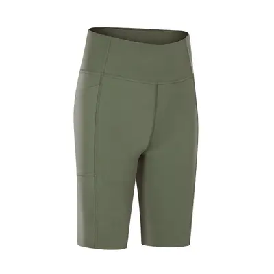 High Waist Yoga Shorts with Side Pocket, Butt-Lifting, DK068 - 9
