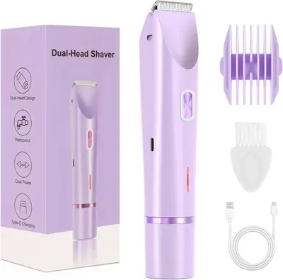 Women's Electric Shaver and Epilator, Dual-Head, for Body and Intimate Areas - 8