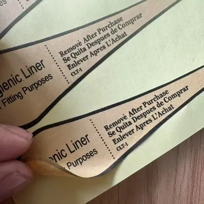 Printed Kraft Paper Self-Adhesive Food Label, Hot Stamping