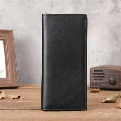 Model 1008 Men's Long Genuine Leather Wallet with Zipper - 6