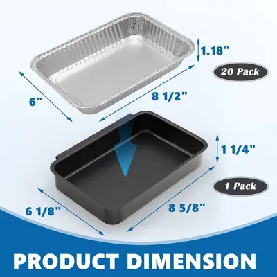 Weber 67047 Black Drip Pan with 10 Aluminum Foil Drip Pans, for Spirit/Genesis Grills