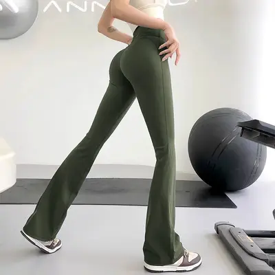 LULU High-Waist Flared Yoga Pants, Butt-Lifting, High Elasticity - 1