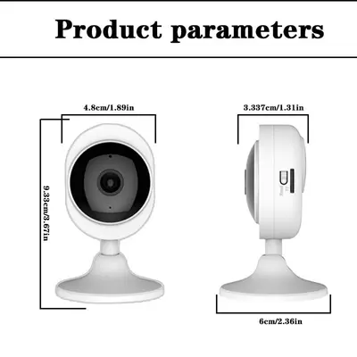 No Drilling 2MP High Resolution Home Surveillance Camera 360 Degree No Dead Angle Monitor Easy Installation - 7