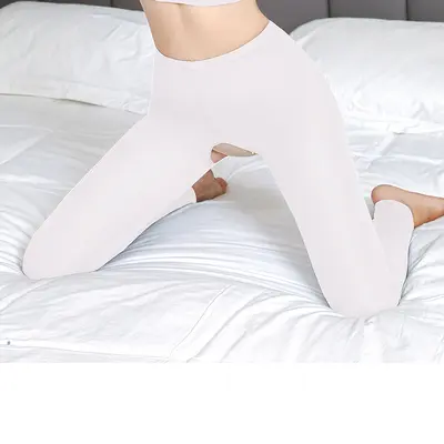 Women's Open-Crotch Fitness Leggings, Butt-Lifting, High-Stretch - 6